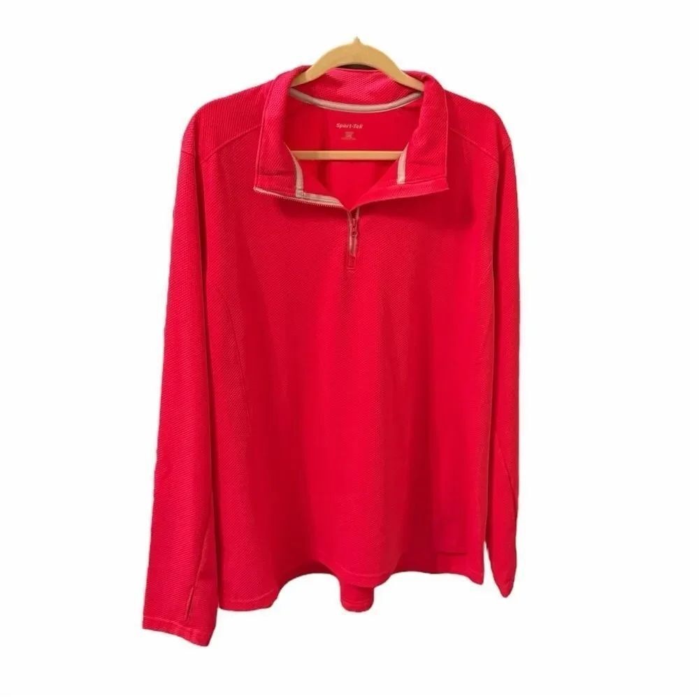 Sport-Tek Ladies Pink and Gray Pullover